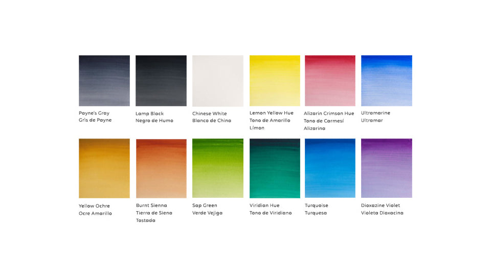 Cotman Watercolour Brush Pen Set including 12 high-quality, vibrant Cotman colours, suitable for both, beginners and professionals.