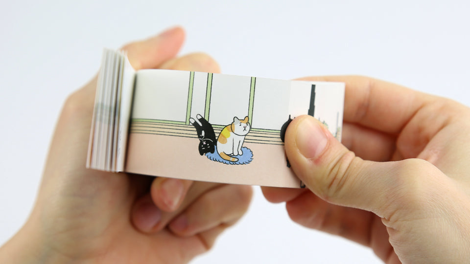 Flip book Cat's Proposal by Harumin Asao, published by Seigensha, Japan.