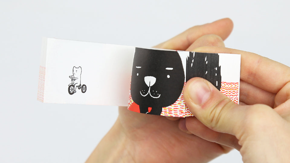 Cute cat flip book "In a Kitten's Way of Greeting" by Japanese artist Harumin Asao, published by Seigensha Art Publishing in 2011.