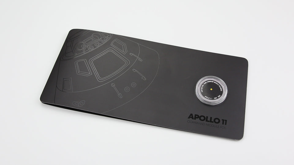 APOLLO 11 FOIL BUNDLE - Exclusive bundle that includes a real fragment of mission-flown Kapton Foil that protected the Columbia Command Module during its re-entry to Earth. A unique collector's item.