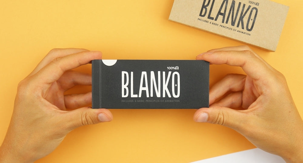 THE BLANKO FLIP BOOK - a blank flip book that helps you learn animation. Includes 6 principles of animation.