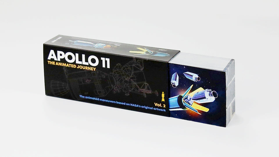 Flip book Apollo 11 by Flipboku with Augmented Reality. Space Gift with original NASA footage.