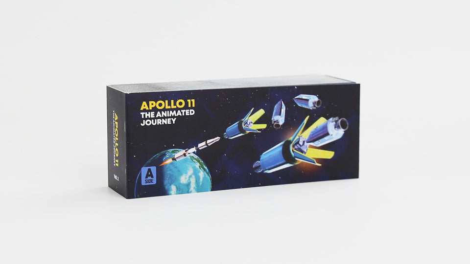 Flip book Apollo 11 by Flipboku with Augmented Reality. Space Gift with original NASA footage.