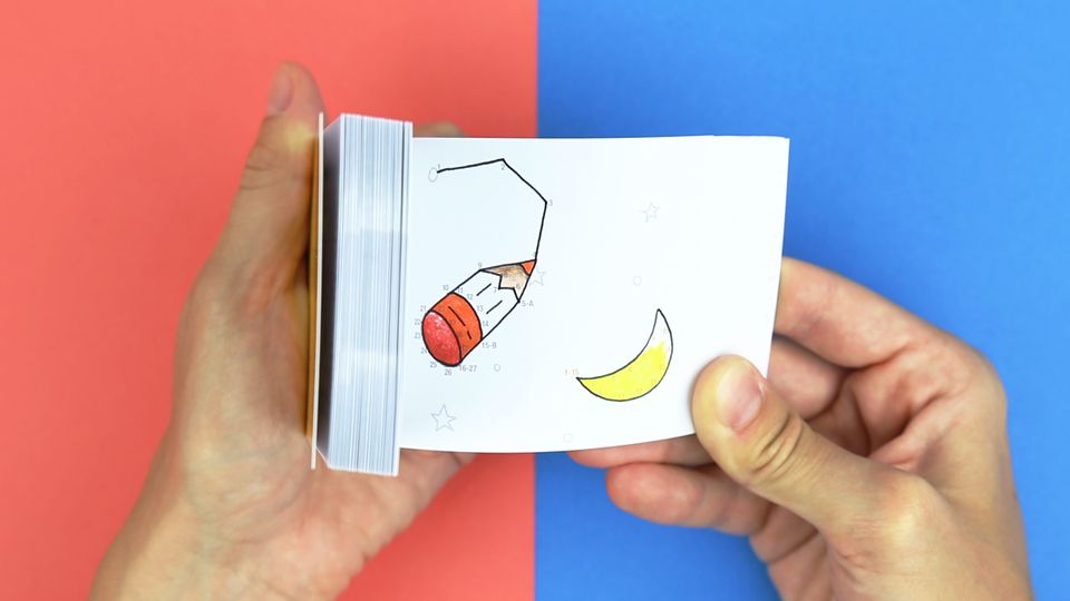 DOTS &amp; LINES, dot-to-dot puzzle flip book by Flipboku. Activity book for adults and children.