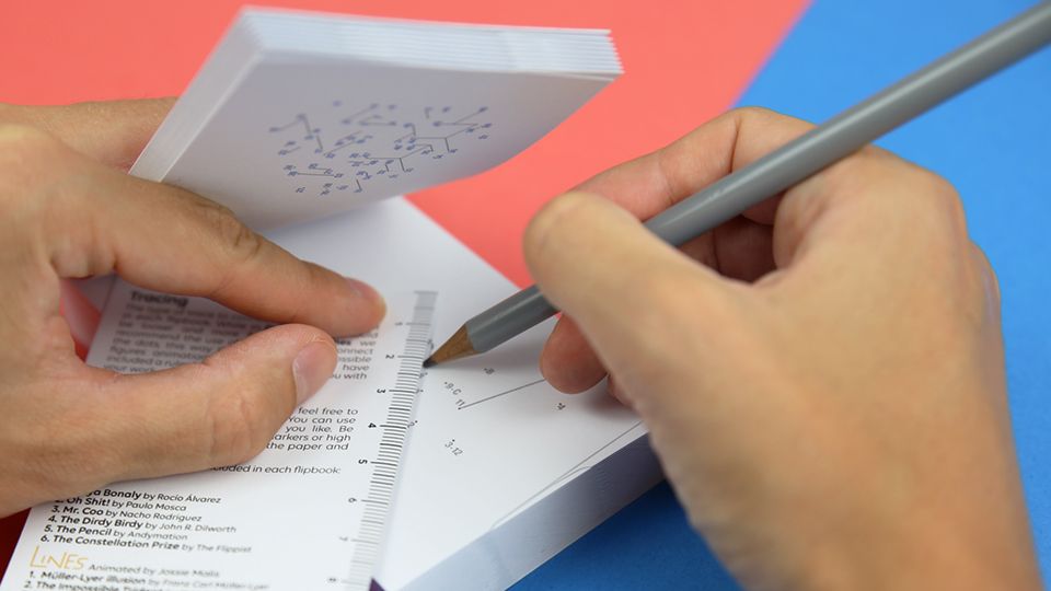 DOTS &amp; LINES, dot-to-dot puzzle flip book by Flipboku. Activity book for adults and children.