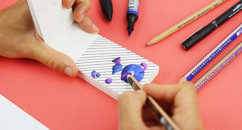 MOLECULARIS - A magical coloring flip book by Flipboku that reinvents the classic flipbook by combining colouring, animation and optical illusion in a single format. 