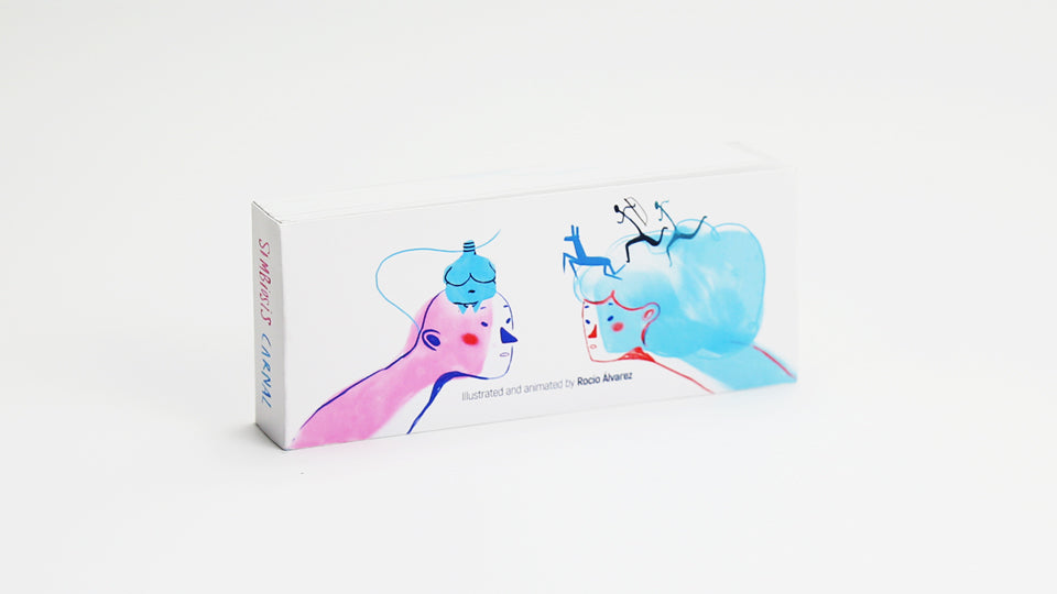 SIMBIOSIS CARNAL – Flip book with 6 different sequences based on the animated short film Simbiosis Carnal by Spanish animation director, illustrator and painter Rocío Álvarez. 